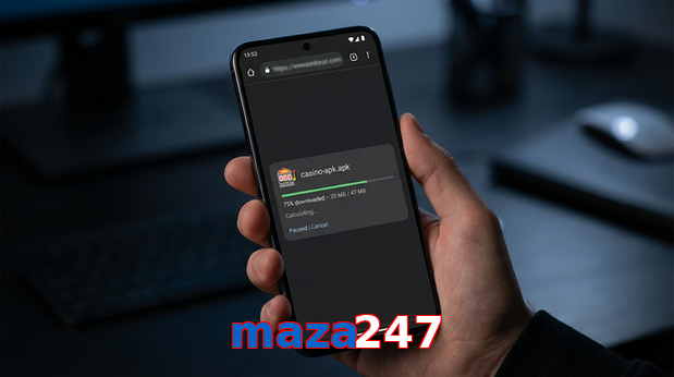 Main screen of Maza247 apk page for PK players