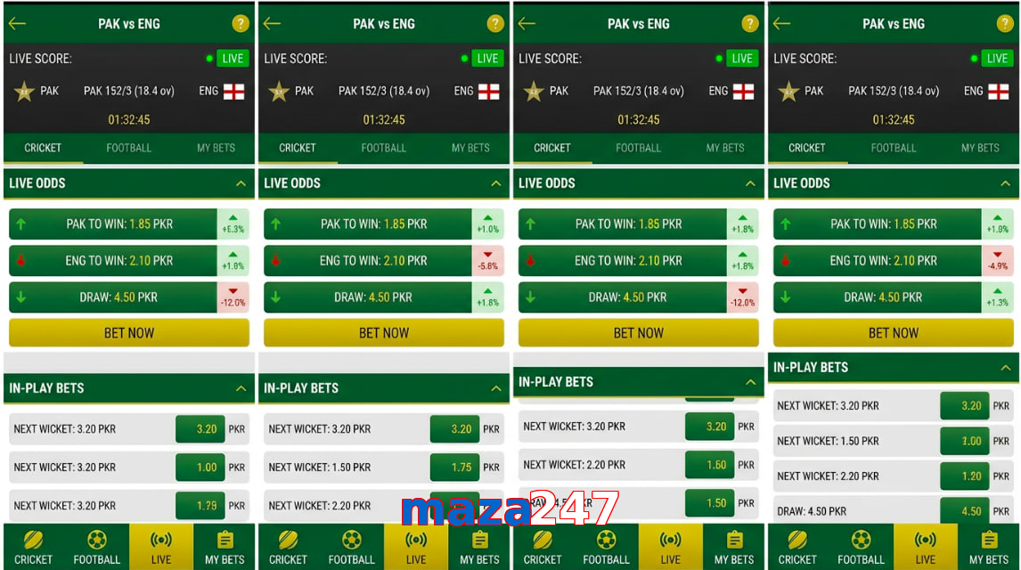 Game list for Maza247 bet section